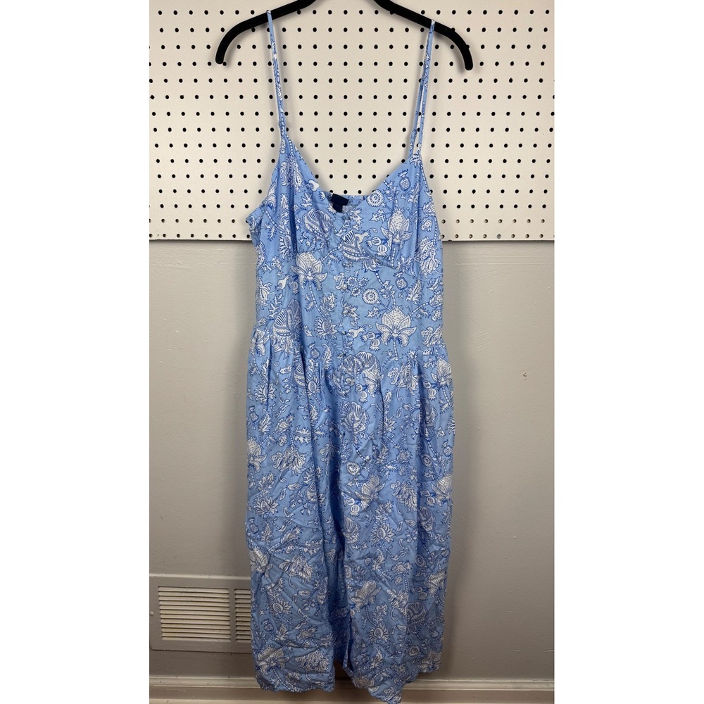 Roller Rabbit Target Amanda Floral Midi Dress Blue White XL NWT‎